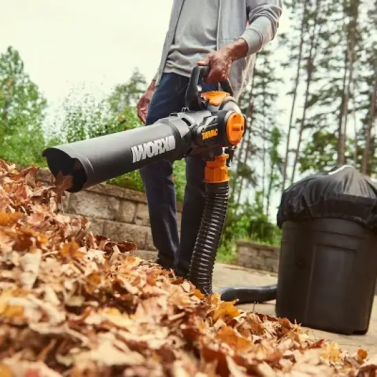 Worx WG524 12 Amp TRIVAC 3-in-1 Electric Leaf Blower/Mulcher/Vac with Leaf Collection System image {6}