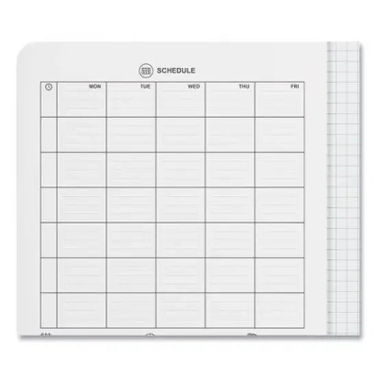 Universal Quad Rule Composition Book, Quadrille Rule (4 sq/in), Black Marble Cover, (100) 9.75 x 7.5 Sheets image {2}