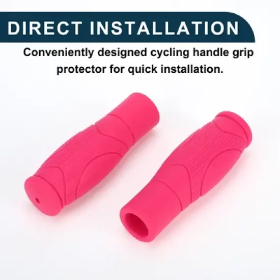 Unique Bargains Bike Handlebar Grips Covers 4.92" Pink 1 Pair image {5}