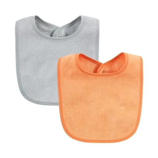 Hudson Baby Infant Boys Rayon from Bamboo Bib with Waterproof Lining 10pk, Blue Orange, One Size image {5}