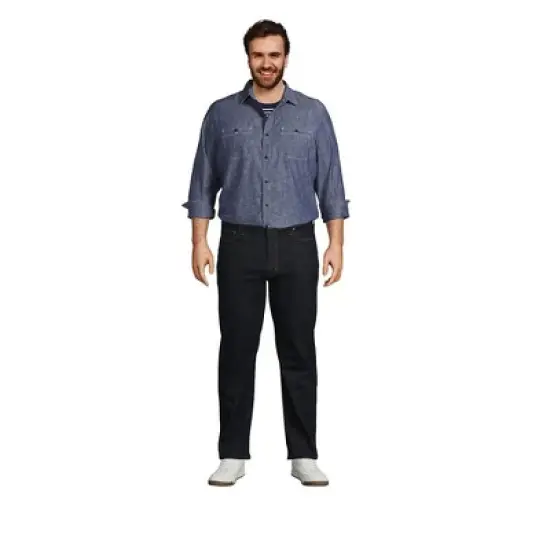 Lands' End Men's Traditional Fit Chambray Work Shirt image {2}
