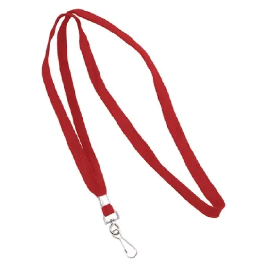 Advantus&reg; Deluxe Lanyard with J-Hook, Red, Box of 24 image {4}