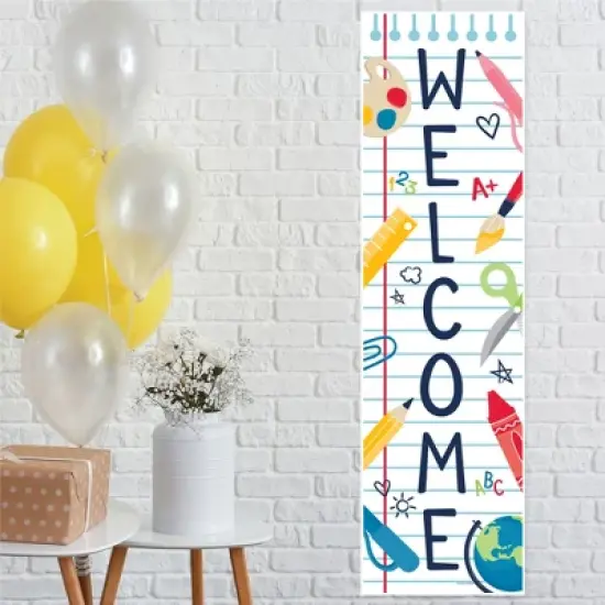 Big Dot of Happiness Back to School - First Day of School Classroom Front Door Decoration - Vertical Banner image {6}