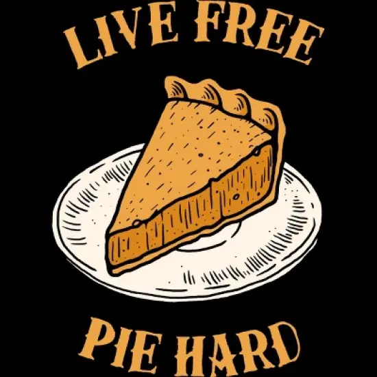 Junior's Design By Humans Live Free Pumpkin Pie Hard By dumbshirts T-Shirt image {1}