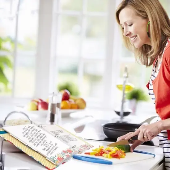 LotFancy Recipe Binder 8.5"x11", 40 Recipe Cards Blank Kitchen Cookbook Binder Organizer Kit image {7}