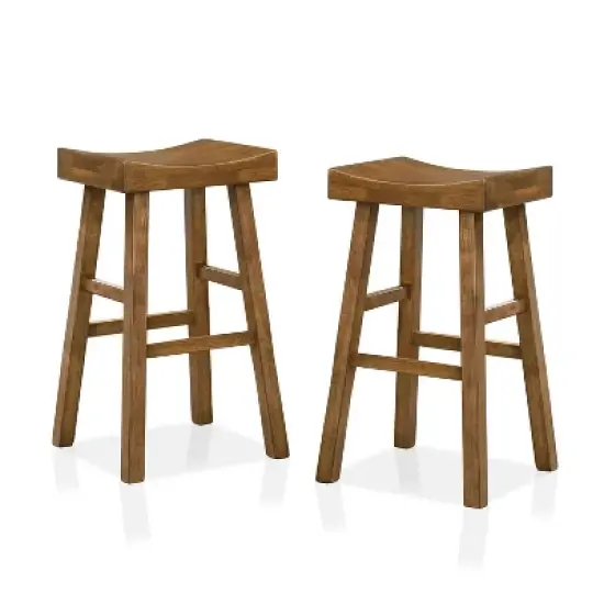 Set of 2 29" Lille Seat Saddle Counter Height Barstools - HOMES: Inside + Out image {3}