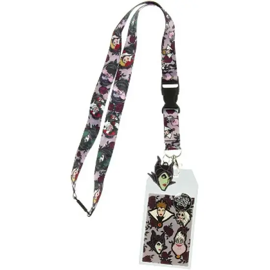 Disney Villains Breakaway Lanyard w/ID Badge Holder and Maleficent Rubber Charm image {3}
