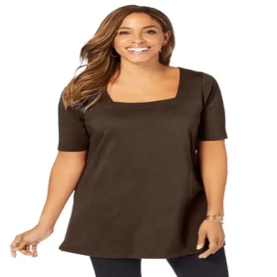 Jessica London Women&rsquo;s Plus Size Square Neck Tunic image {3}