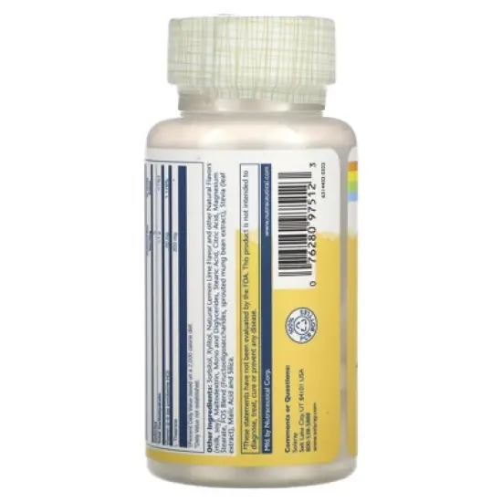 Solaray L-Theanine, Natural Lemon-Lime, 200 mg, 30 Chewables image {2}