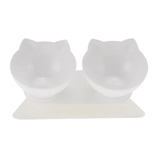 Unique Bargains Double Bowl Dog Bowls 1 Pc image {6}