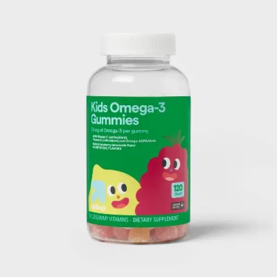 Kids' Omega-3 Gummies - Lemonade, Strawberry, & Cherry - 120ct - up&up&trade; image {4}