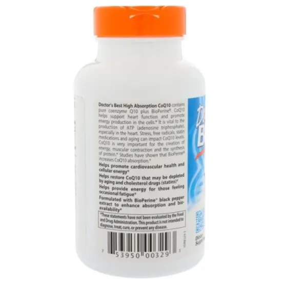 Doctor's Best High Absorption CoQ10  , 200 mg, 180 Veggie Caps image {2}