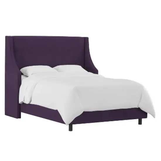 Dianna Swoop Arm Wingback Velvet Bed - Skyline Furniture image {1}