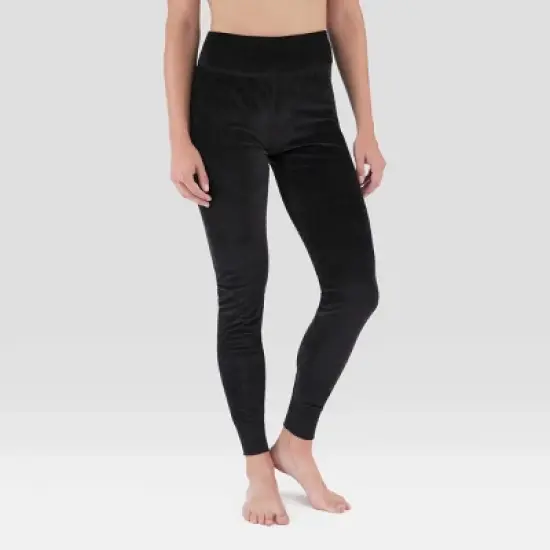 Wander by Hottotties Women's Velour Thermal Leggings - Black image {4}