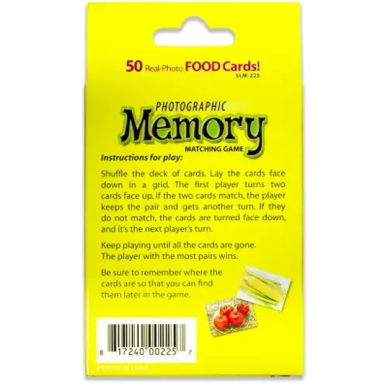 Stages Learning Materials Photographic Memory Matching Game, Food image {2}