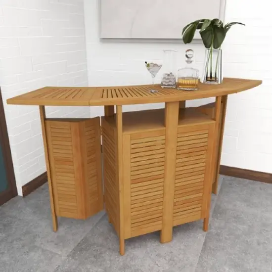 Patio Bar Table Teak - Olivia & May image {9}