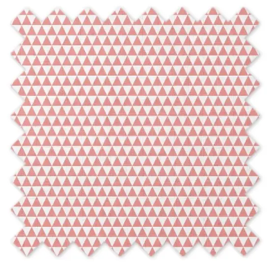 Bacati - Olivia Triangles Coral Muslin 3 pc Toddler Bed Sheet Set image {5}