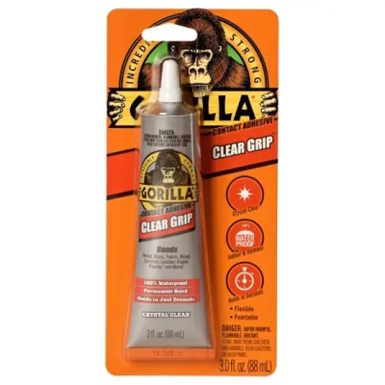 Gorilla 3 fl oz Tube Clear Grip Contact Adhesive image {3}