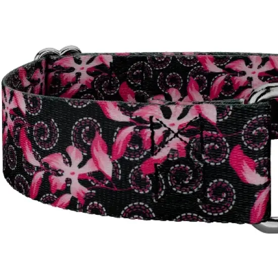 Country Brook Petz 2 Inch Pink Honeysuckle Breeze Martingale Dog Collar image {3}
