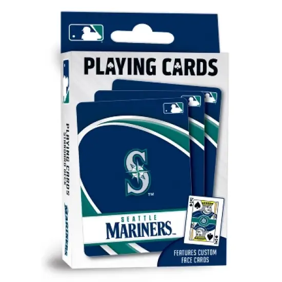 MasterPieces Officially Licensed MLB Seattle Mariners Playing Cards - 54 Card Deck for Adults image {1}