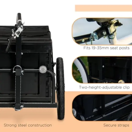 Gulches Pet Strollers: Versatile Bike Cargo Trailer with Removable Storage Box and Quick Release Wheels image {6}