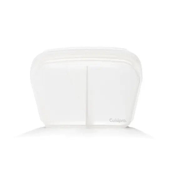 Cuisipro Pack-It Silicone Reusable Stand Up Storage Bag w/Divider, 1300ml/44 oz image {5}