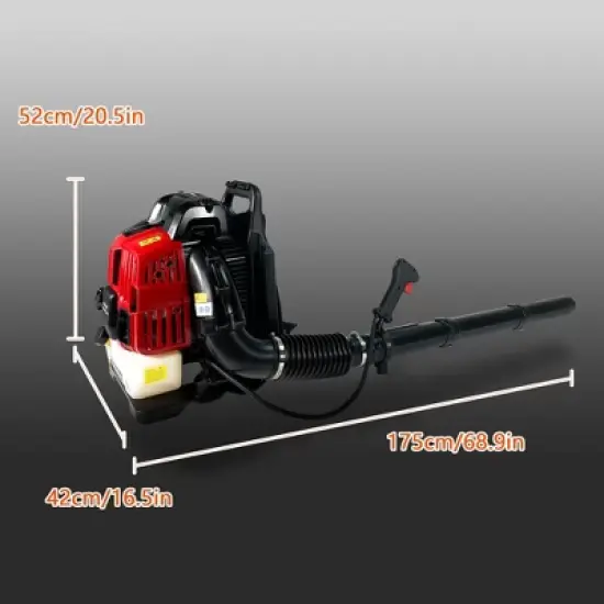 Leaf Blower, 76CC, 660CFM, 200MPH, 4 Stroke Air Cooling Gas Backpack Grass Blower,Snow Blower image {5}