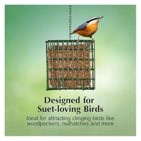 C & S EZ Fill Suet Basket Bird Feeder Basket, Green image {3}