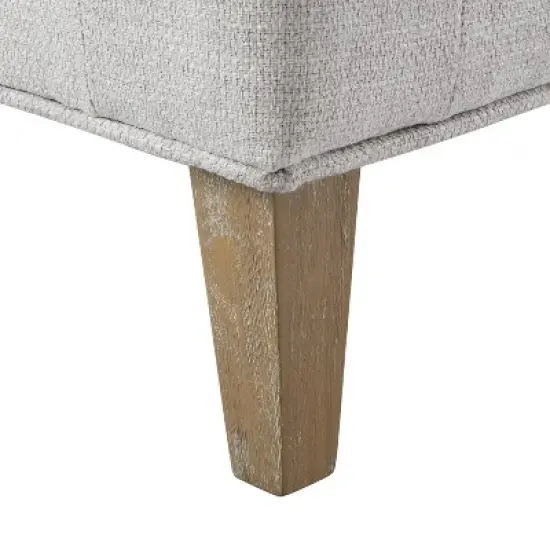 Axbridge Modern Fabric Fully Upholstered Tufted Back 3pc Corner Nook Light Gray - Powell image {21}