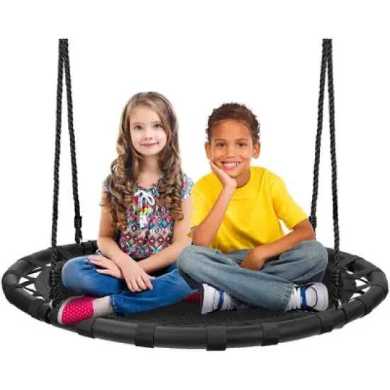 Sorbus Round Saucer Tree Swing - Sturdy, Durable & Easy to Assemble image {7}