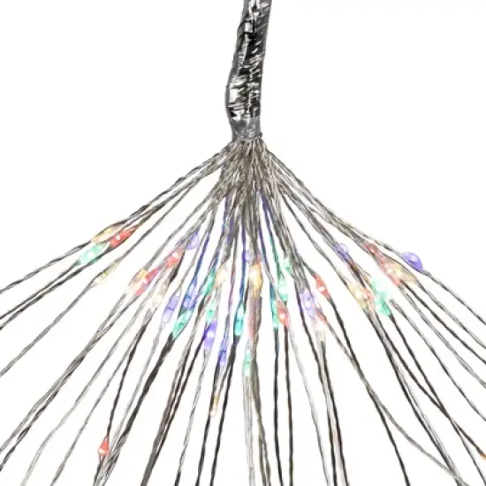 Northlight 20" LED Lighted Firework Silver Branch Christmas Decoration - Multi-Color Lights image {3}
