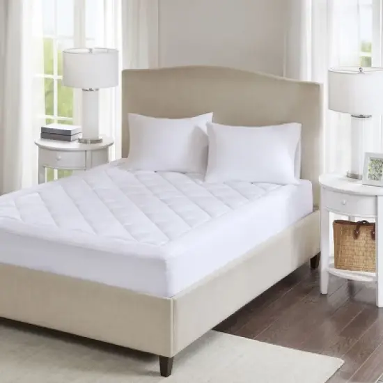 INFURNIC Mattresses Deep Pocket Waterproof Mattress Pad with Moisture-Wicking Features, Classic Quilting for Healthier Sleep, White, 84"*72"*0.8" image {1}