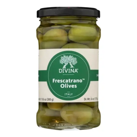 Divina Frescatrano Olives - Case of 6/6 oz image {1}