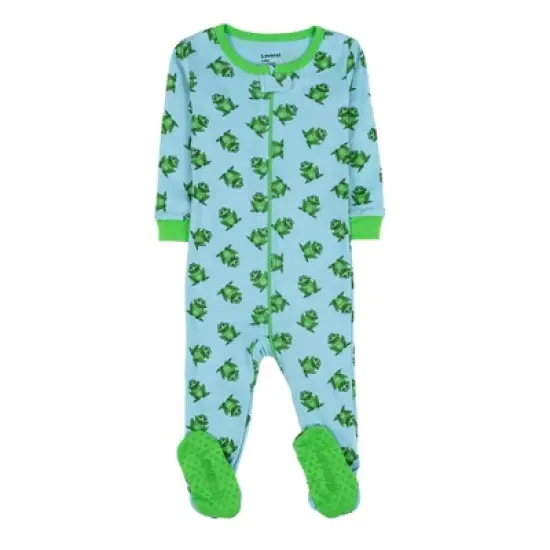Leveret Footed Sleeper Cotton Pajamas image {2}