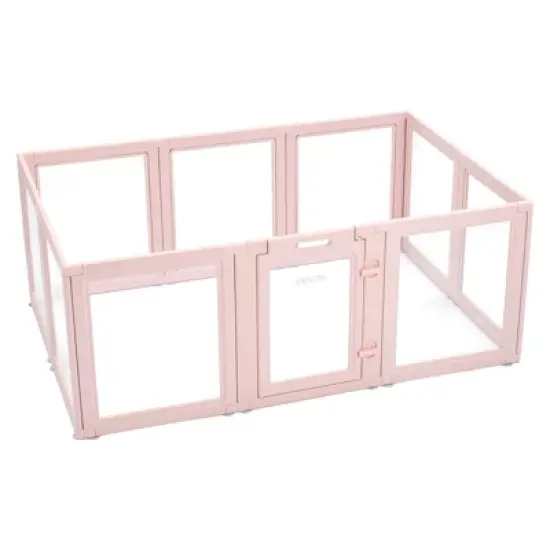 VEVOR Dog Whelping Box, 60x39x23 in Plastic Dog Whelping Pen for Medium Sized Dogs, Waterproof Transparent Puppy Playpen, Pink image {8}
