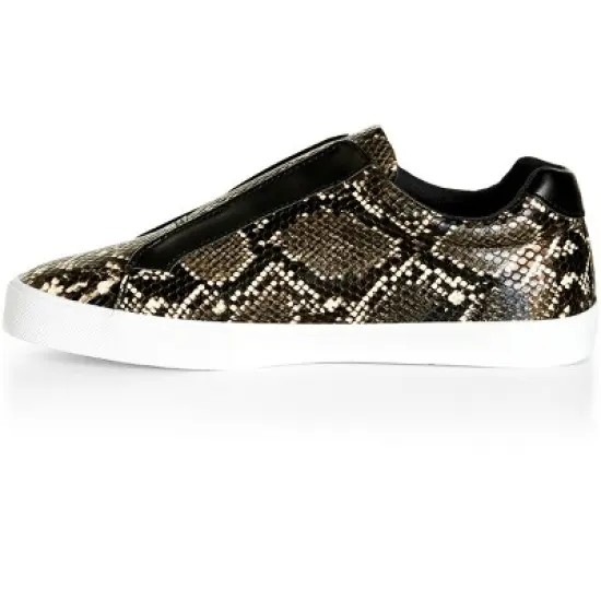 Women's WIDE FIT Sammy Leisure Shoe - snake print | EVANS image {3}