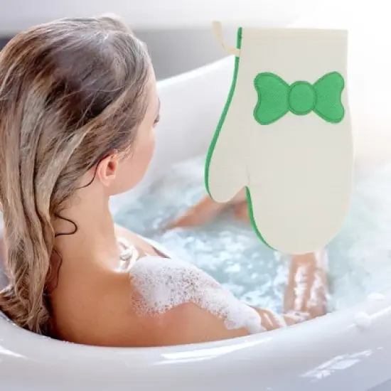 Unique Bargains Shower Gloves 8.66"x6.1" 1 Pc image {1}