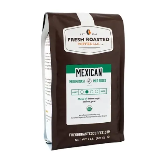 Fresh Roasted Coffee, Organic Mexican, Ground Coffee image {4}