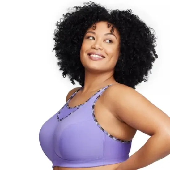 Glamorise Womens No-Bounce Camisole Sports Wirefree Bra 1066 Purple image {2}