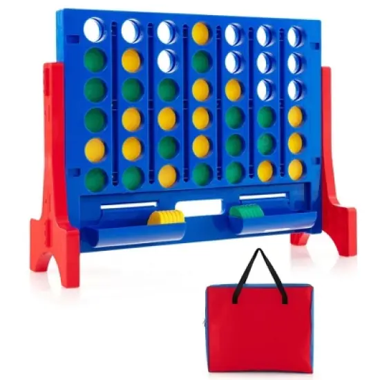 Costway Wall Mounted or Tabletop Giant 4 in a Row Jumbo 4-to-Score Connect Game Set Blue\Red\Green\Orange image {13}