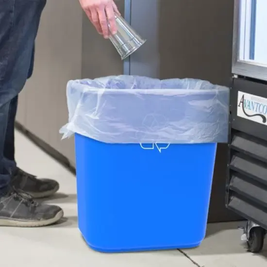 Storex 7 Gallon Recycle Basket, Blue image {3}