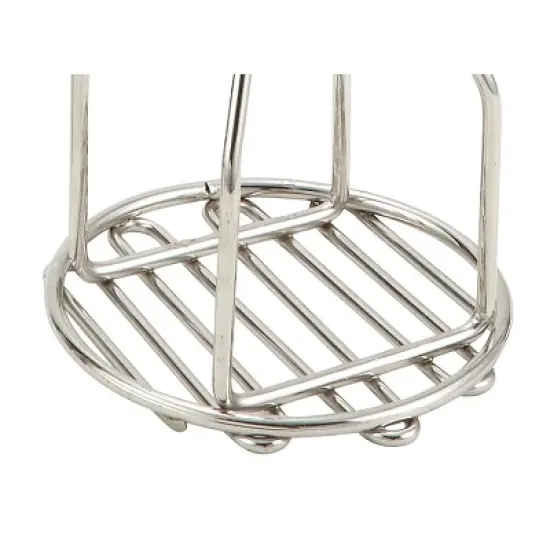 Winco Potato Masher with Wooden Handle, Round, 5" image {1}