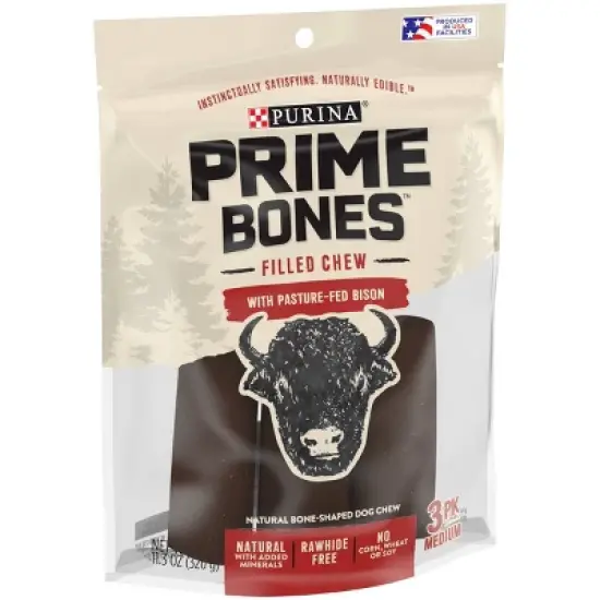 Prime Bones Femur Bison Chewy Dog Treat - M image {2}