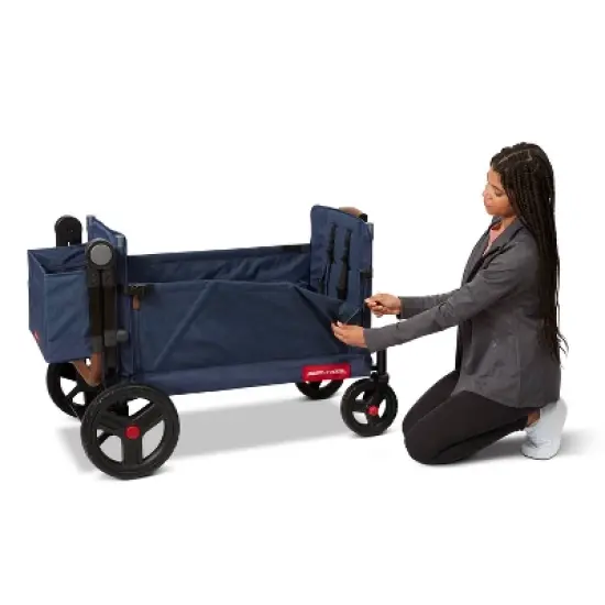 Radio Flyer Atlas Kid and Cargo Stroller Wagon - Blue image {8}