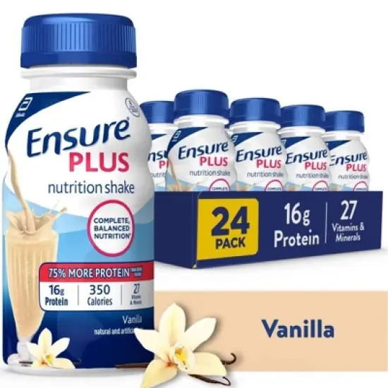 Ensure Plus Nutritional Shake Vanilla, 8 oz, Case of 24 image {8}