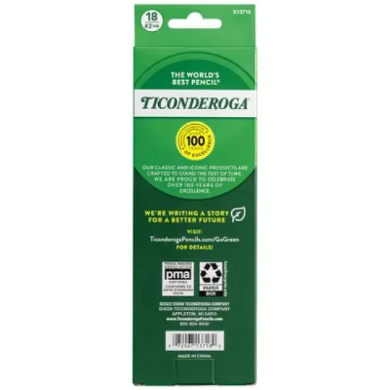 Ticonderoga&reg; Wooden Pencil Pastel, Sharpened, 18 Per Pack, 3 Packs image {4}