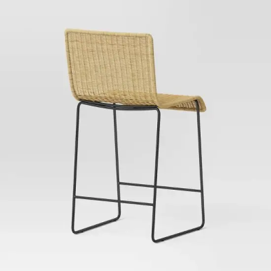 Chapin Modern Woven Counter Height Barstool with Metal Legs - Threshold&trade; image {3}
