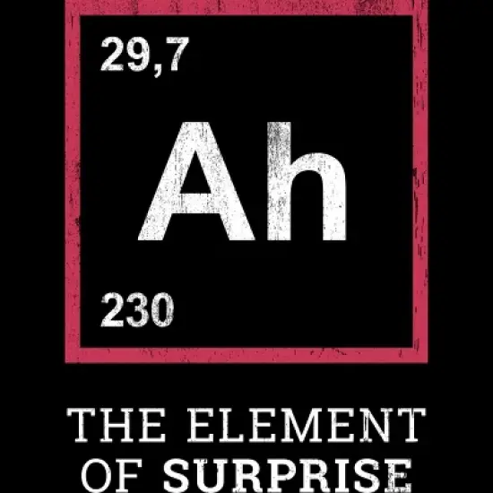 Men's Design By Humans Ah the element of surprise - funny gift idea By villainspirit T-Shirt image {1}