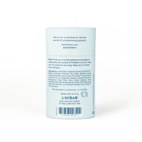 HiBAR Solid Deodorant - Fresh Rain + Cucumber - 2.25oz image {6}