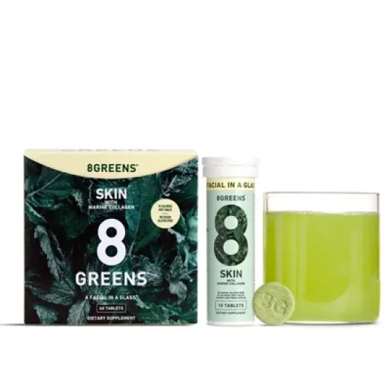 8Greens Skin Effervescent Tablets with Marine Collagen - 10ct image {8}